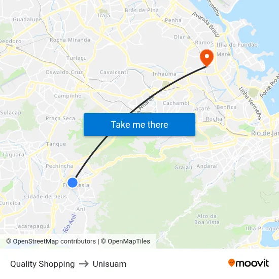 Quality Shopping to Unisuam map