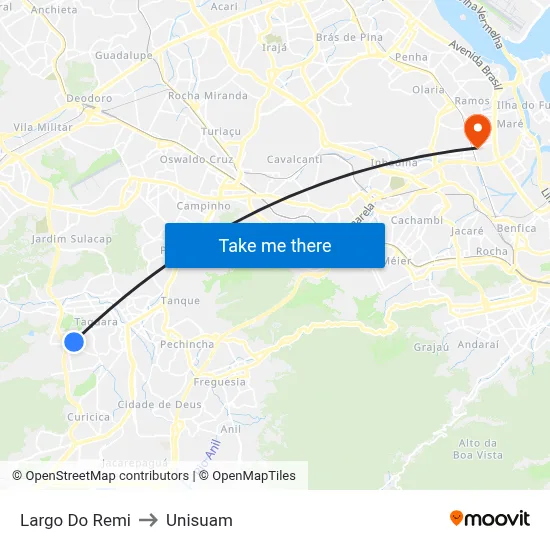 Largo Do Remi to Unisuam map