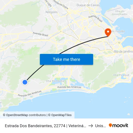 Estrada Dos Bandeirantes, 22774 | Veterinária Vargem Grande to Unisuam map