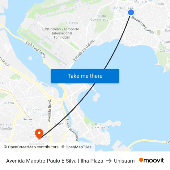 Avenida Maestro Paulo E Silva | Ilha Plaza to Unisuam map