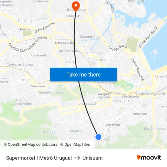 Supermarket | Metrô Uruguai to Unisuam map