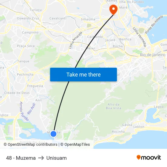 48 - Muzema to Unisuam map