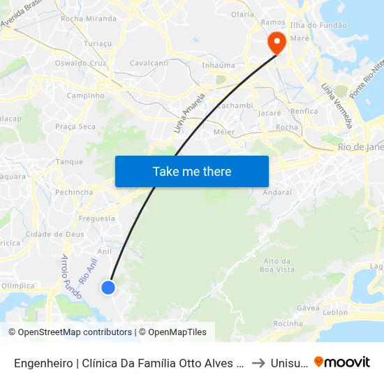 Engenheiro | Clínica Da Família Otto Alves De Carvalho to Unisuam map