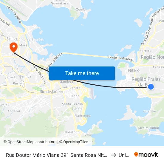 Rua Doutor Mário Viana 391 Santa Rosa Niterói - Rj 24241-000 Brasil to Unisuam map