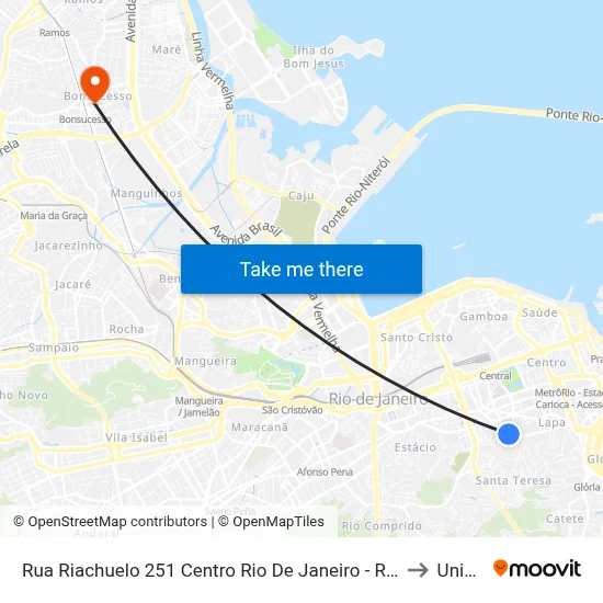 Rua Riachuelo 251 Centro Rio De Janeiro - Rio De Janeiro 20230 Brasil to Unisuam map