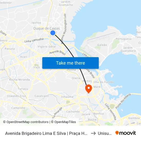 Avenida Brigadeiro Lima E Silva | Praça Humaitá to Unisuam map
