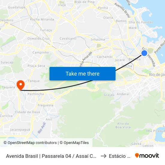 Avenida Brasil | Passarela 04 / Assaí Caju to Estácio R9 map