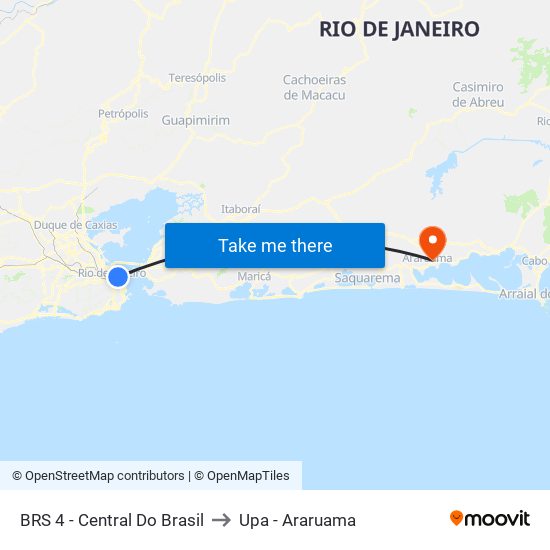 BRS 4 - Central Do Brasil to Upa - Araruama map