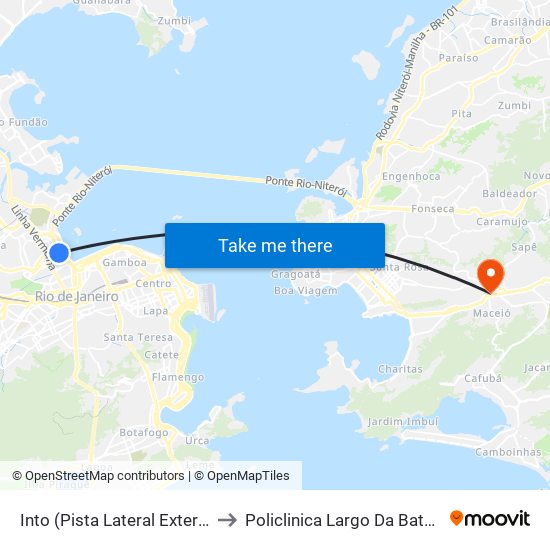 Into (Pista Lateral Externa) to Policlinica Largo Da Batalha map