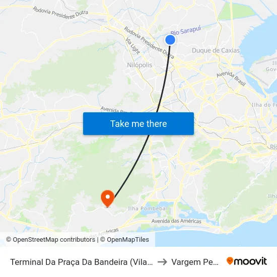 Terminal Da Praça Da Bandeira (Vilar Dos Teles) to Vargem Pequena map