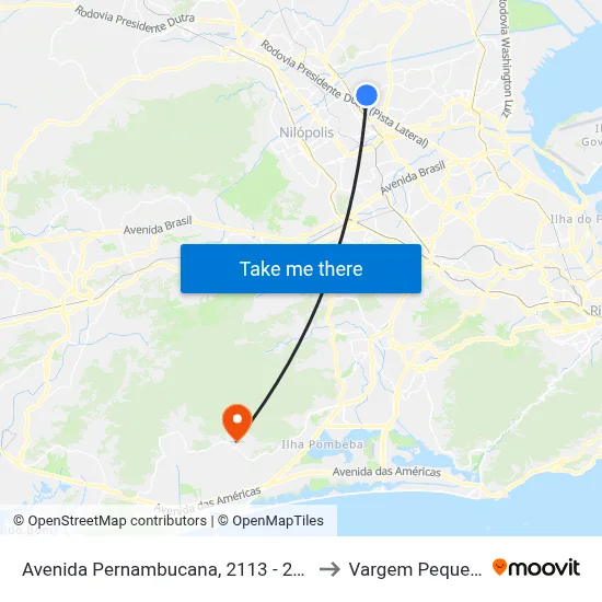 Avenida Pernambucana, 2113 - 2261 to Vargem Pequena map