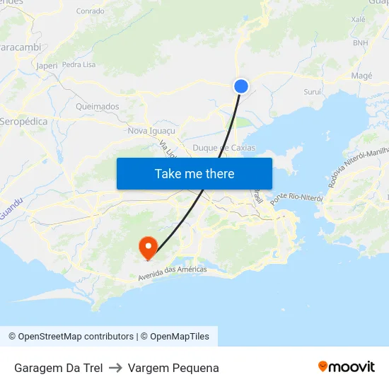 Garagem Da Trel to Vargem Pequena map