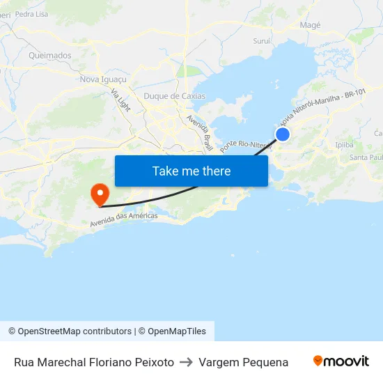 Rua Marechal Floriano Peixoto to Vargem Pequena map