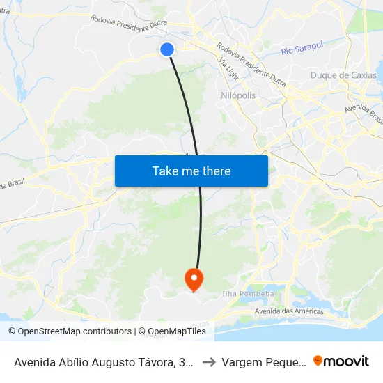 Avenida Abílio Augusto Távora, 3181 to Vargem Pequena map