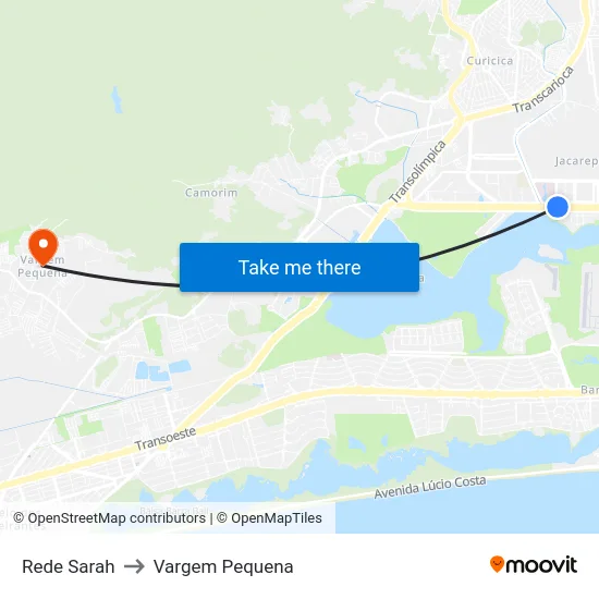 Rede Sarah to Vargem Pequena map
