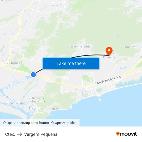 Ctex. to Vargem Pequena map