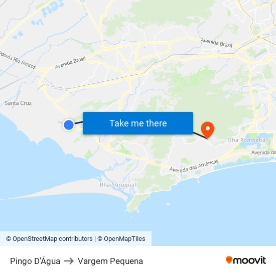 Pingo D'Água to Vargem Pequena map