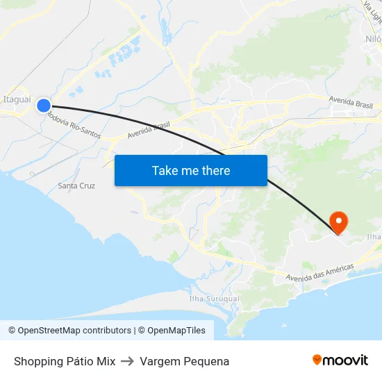 Shopping Pátio Mix to Vargem Pequena map