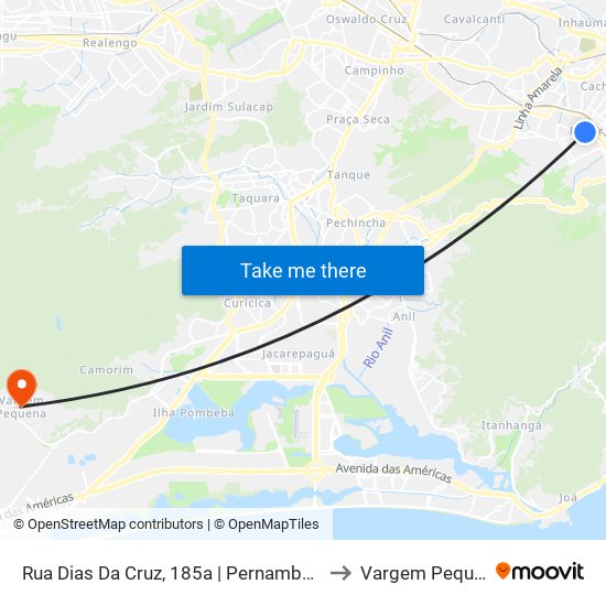 Rua Dias Da Cruz, 185a | Pernambucanas to Vargem Pequena map