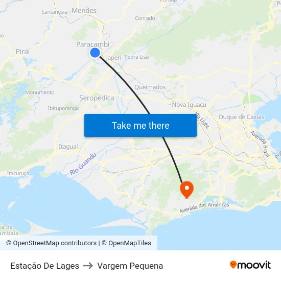 Estação De Lages to Vargem Pequena map
