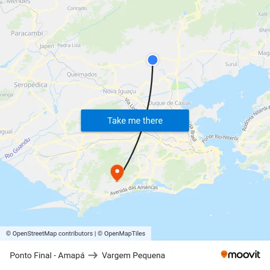 Ponto Final - Amapá to Vargem Pequena map