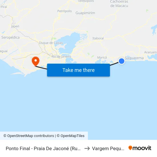 Ponto Final - Praia De Jaconé (Rua 47) to Vargem Pequena map
