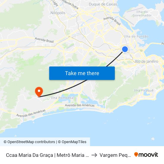 Ccaa Maria Da Graça | Metrô Maria Da Graça to Vargem Pequena map
