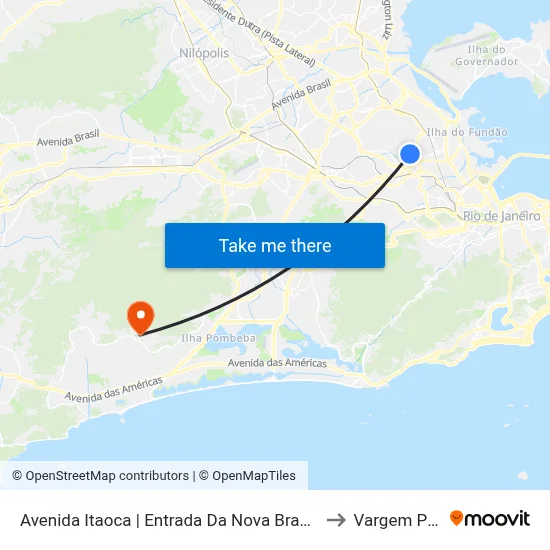 Avenida Itaoca | Entrada Da Nova Brasília (Sentido Itararé) to Vargem Pequena map