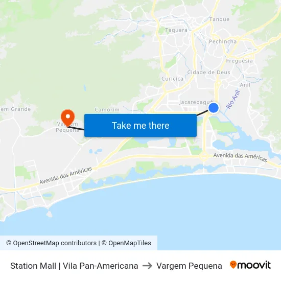 Station Mall | Vila Pan-Americana to Vargem Pequena map