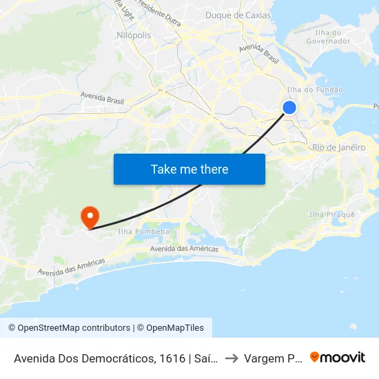 Avenida Dos Democráticos, 1616 | Saída 7 - Linha Amarela to Vargem Pequena map