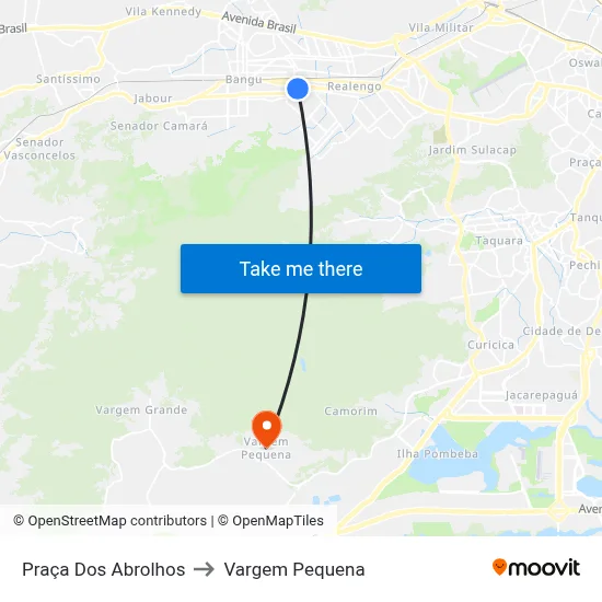 Praça Dos Abrolhos to Vargem Pequena map