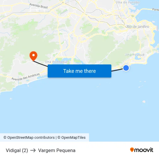Vidigal (2) to Vargem Pequena map