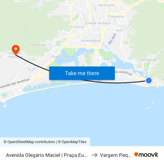 Avenida Olegário Maciel | Praça Euvaldo Lodi to Vargem Pequena map