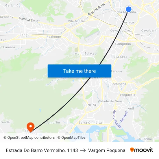 Estrada Do Barro Vermelho, 1143 to Vargem Pequena map