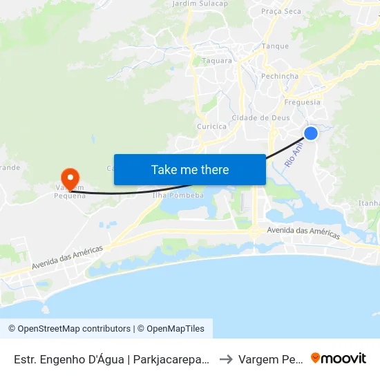 Estr. Engenho D'Água | Parkjacarepaguá (Acesso 1) to Vargem Pequena map
