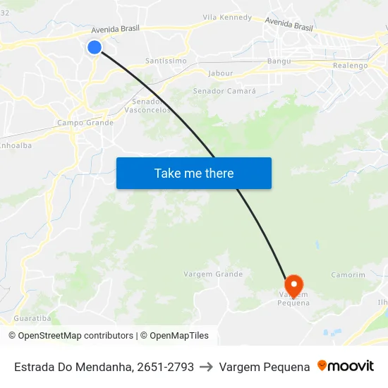 Estrada Do Mendanha, 2651-2793 to Vargem Pequena map