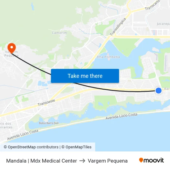 Mandala | Mdx Medical Center to Vargem Pequena map