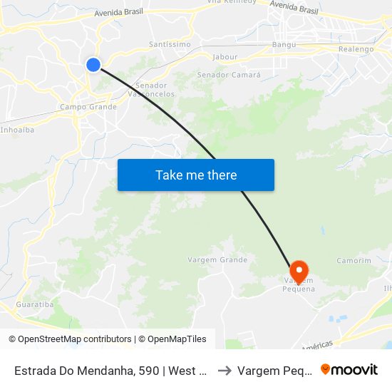 Estrada Do Mendanha, 590 | West Shopping to Vargem Pequena map