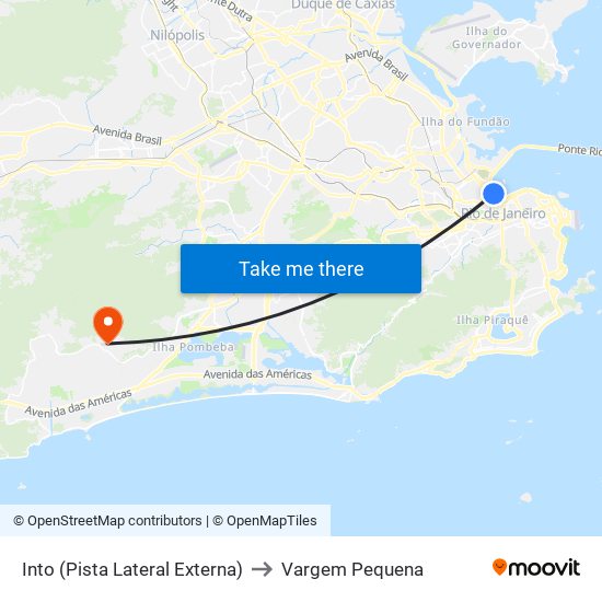 Into (Pista Lateral Externa) to Vargem Pequena map