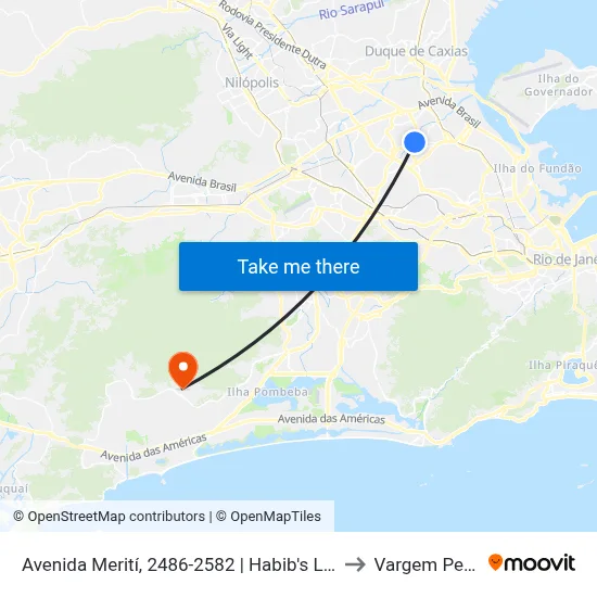 Avenida Merití, 2486-2582 | Habib's Largo Do Bicão to Vargem Pequena map