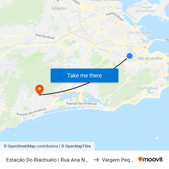 Estação Do Riachuelo | Rua Ana Neri, 2066 to Vargem Pequena map