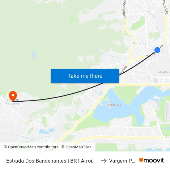 Estrada Dos Bandeirantes | BRT Arroio Pavuna | Atacadão to Vargem Pequena map