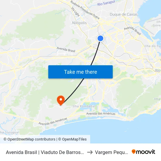 Avenida Brasil | Viaduto De Barros Filho to Vargem Pequena map