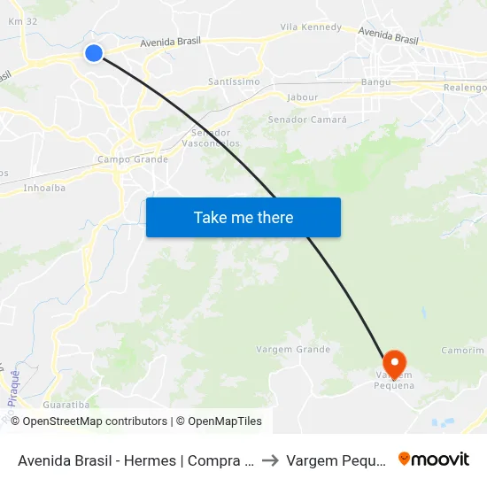 Avenida Brasil - Hermes | Compra Fácil to Vargem Pequena map