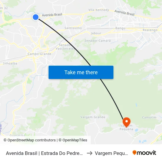 Avenida Brasil | Estrada Do Pedregoso to Vargem Pequena map