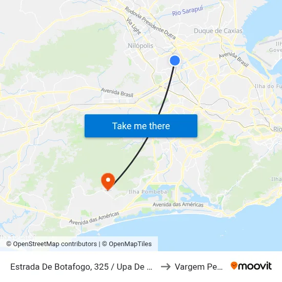 Estrada De Botafogo, 325 / Upa De Costa Barros to Vargem Pequena map