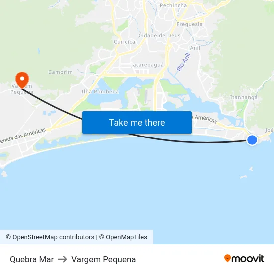 Quebra Mar to Vargem Pequena map