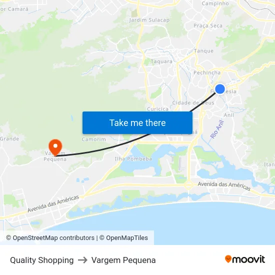Quality Shopping to Vargem Pequena map
