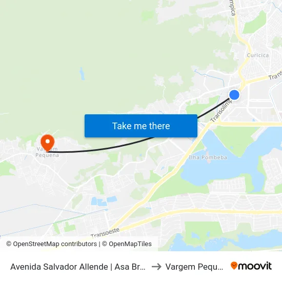 Avenida Salvador Allende | Asa Branca to Vargem Pequena map