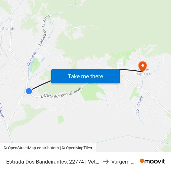 Estrada Dos Bandeirantes, 22774 | Veterinária Vargem Grande to Vargem Pequena map